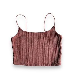 Aeropostale pink cropped tank top, S